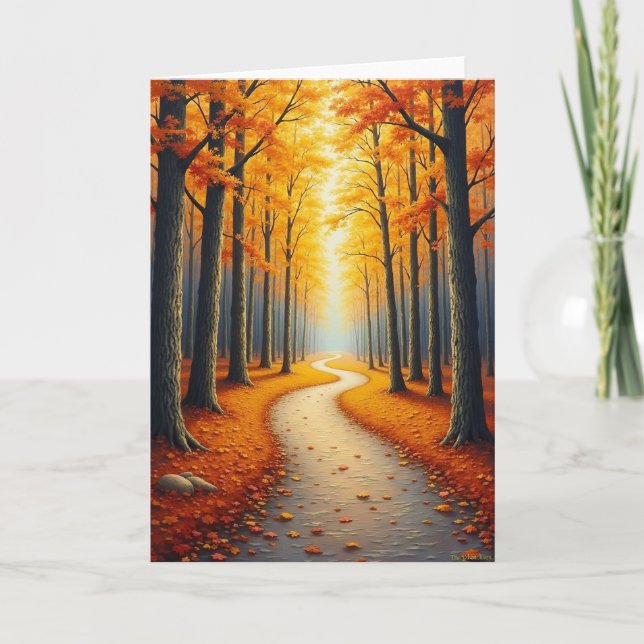 Grateful Autumn Path Card (Front)