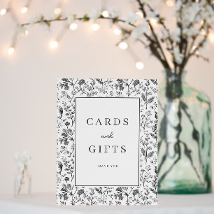 Grateful Black and White Botanical Vintage Foam Board
