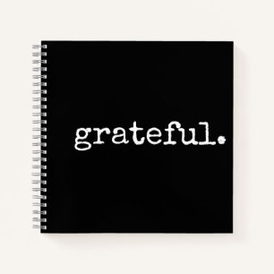 Grateful Black White Minimal Gratitude Journal