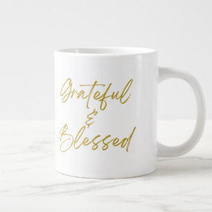 Grateful & Blessed Jumbo 20 oz Mug