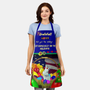 Grateful Chef Holiday Bunny Eggs Apron