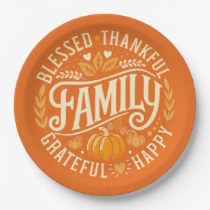 Grateful Circle – Autumn Icons Paper Plates