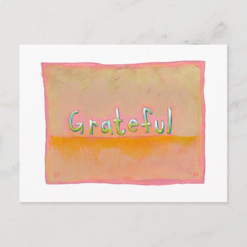 Grateful _ colorful art of gratitude appreciation postcard