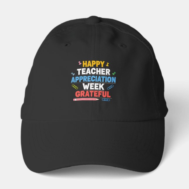 Grateful Colorful School Design Performance Cap (Front)