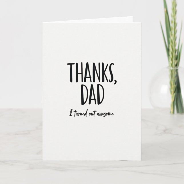 Grateful Dad Keepsake Picture Card (Front)