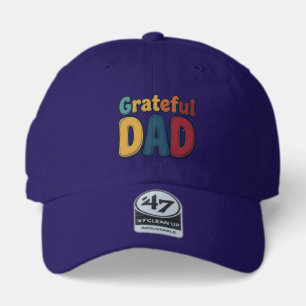 Grateful Dad Retro Bubble Letter Shirt Design_1 47 Brand Hat