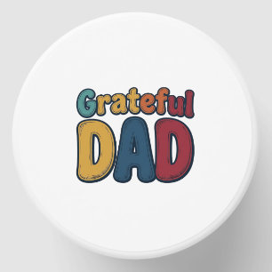 Grateful Dad Retro Bubble Letter Shirt Design_1 Mini Candle Favors