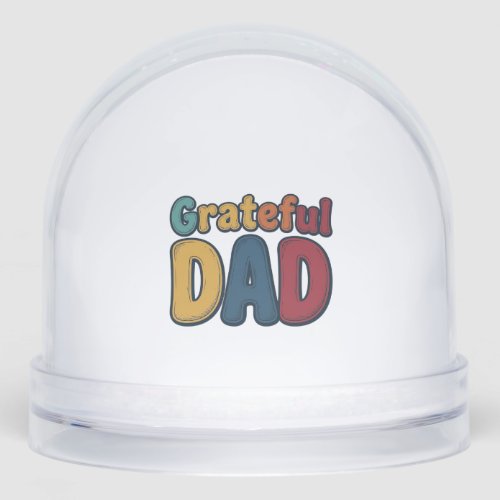 Grateful Dad Retro Bubble Letter Shirt Design_1 Snow Globe