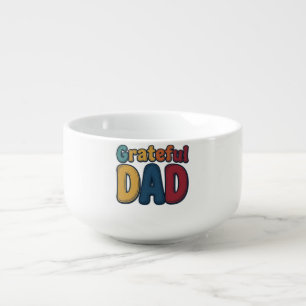 Grateful Dad Retro Bubble Letter Shirt Design_1 Soup Mug