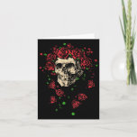Grateful Dead Bertha Skull With Roses Vintage Band Card