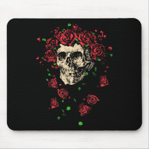 Grateful Dead Bertha Skull With Roses Vintage Band Mouse Pad