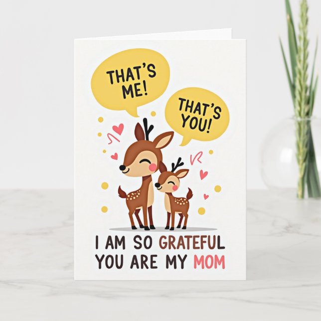 Grateful Deer Moms Day Art Card (Front)