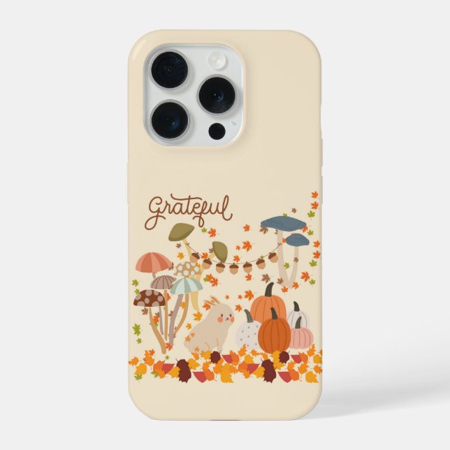 Grateful Fall Bunny iPhone Case (Back)