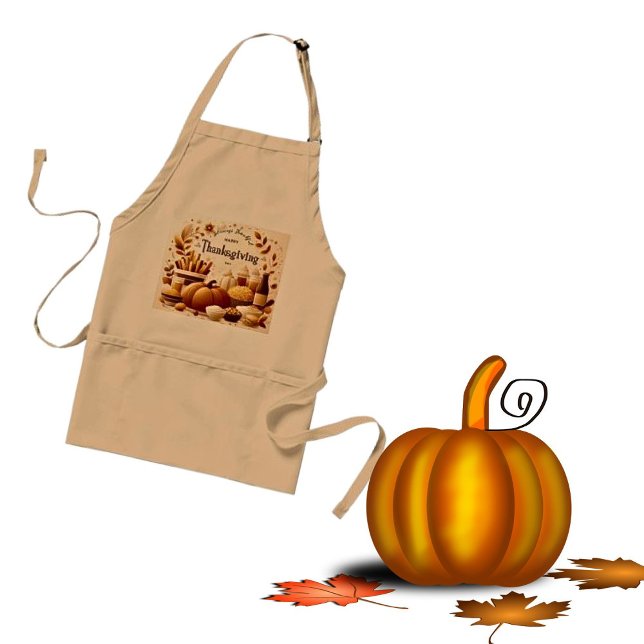 Grateful  Festive Thanksgiving  Adult Apron (Creator Uploaded)