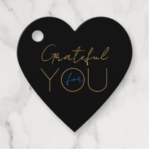 💖 "Grateful for You" Gift Tag   Modern Black