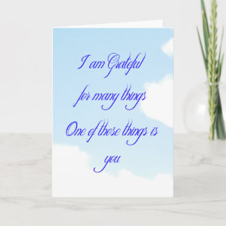 Grateful For You Letterpress Thank You Card
