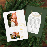 Grateful For You Modern Geometric Arch Two Photo Foil Holiday Card<br><div class="desc">Send your appreciation to your family and friends this holiday season with a message of thankfulness and gratitude. Our modern and stylish design with an uplifting message of hope, love, and gratefulness is sure to bring your friends and family joy this Christmas holiday season. Design features a modern geometric design...</div>