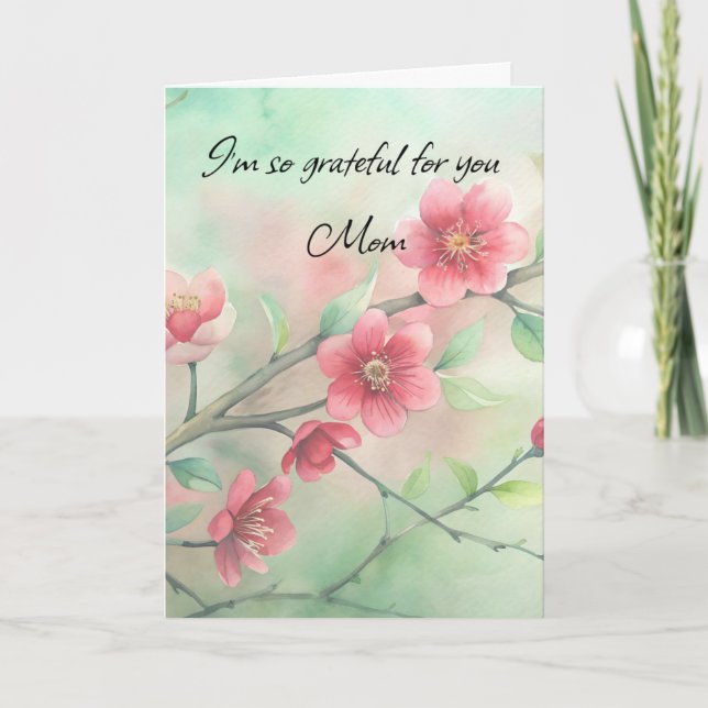 Grateful for you Mom Card (Front)