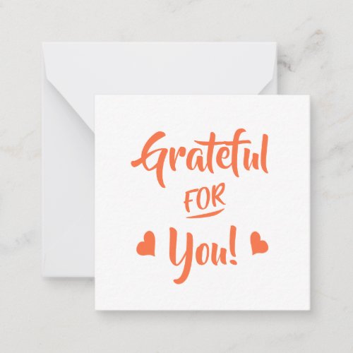 Grateful For You Note Card