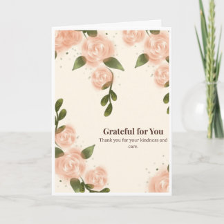 Grateful for You Rose Card