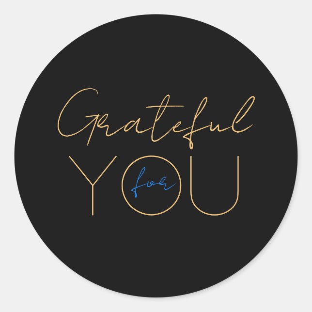 Grateful for You Sticker (Front)