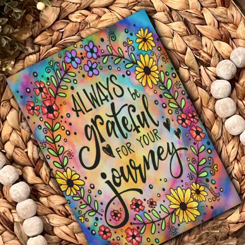 Grateful for Your Journey  Inspirivity Floral Fun Card