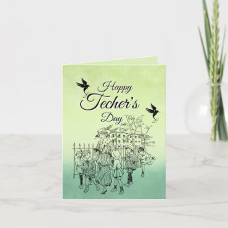 Grateful for your teacher Flat Greeting Card