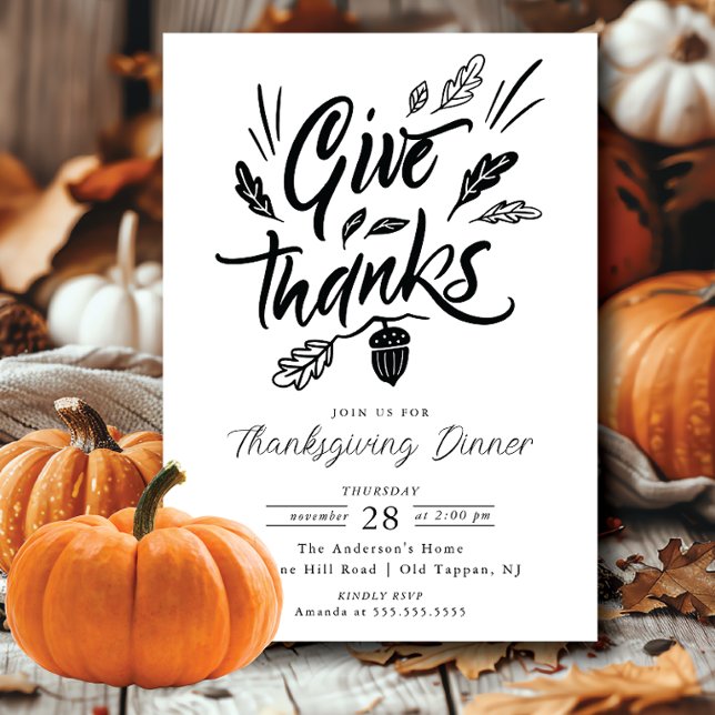 Grateful Gathering Thanksgiving Dinner Invitation (Creator Uploaded)