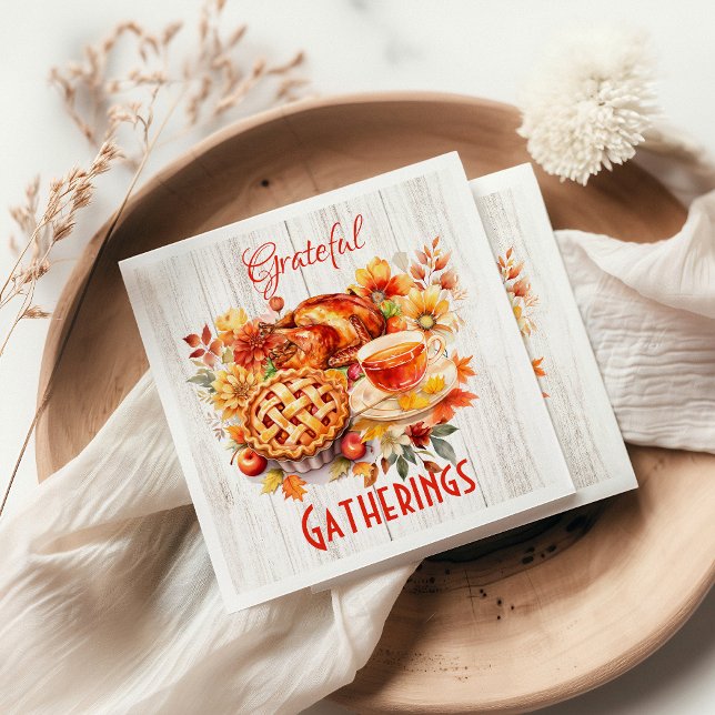 Grateful Gatherings – Thanksgiving Napkins (Creator Uploaded)