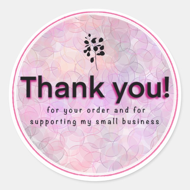 Grateful Gestures: Thank You Card Classic Round Sticker (Front)