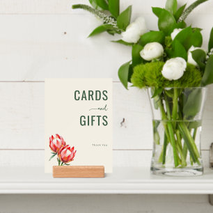 Grateful Green Floral Thank You Card Holder