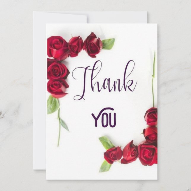 Grateful Greetings: Floral Thank You Card (Front)
