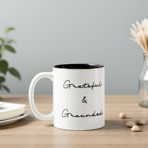 Grateful & Grounded Two-Tone Coffee Mug