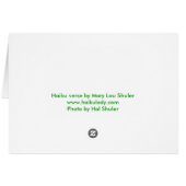 Grateful Haiku/Birds On Card (Back Horizontal)