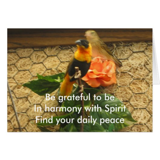 Grateful Haiku/Birds On Card (Front Horizontal)