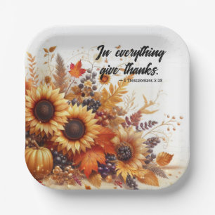 Grateful Harvest & Sacred Verse Paper Plates