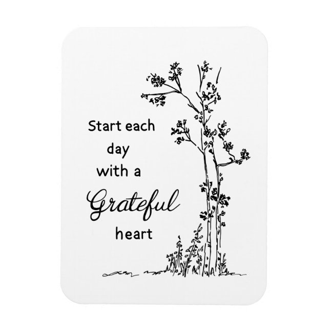 Grateful Heart Card Magnet (Vertical)