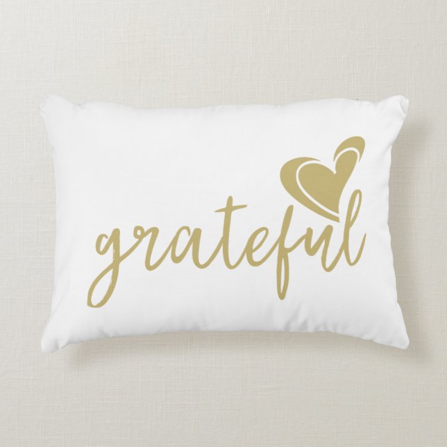 grateful heart decorative pillow (Front)