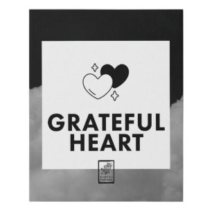 Grateful Heart Faux Canvas Print