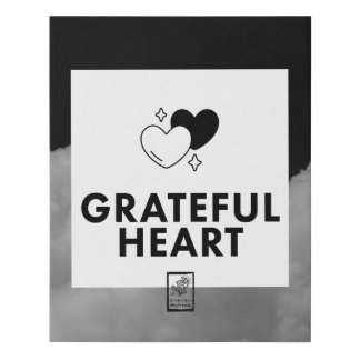 Grateful Heart Faux Canvas Print