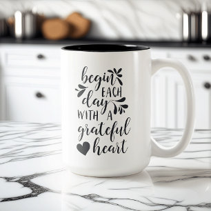 Grateful Heart Jumbo Two-Tone Coffee Mug