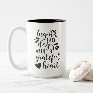 Grateful Heart Jumbo Two-Tone Coffee Mug