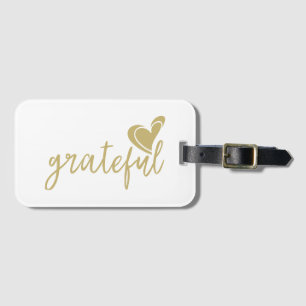 grateful heart luggage tag