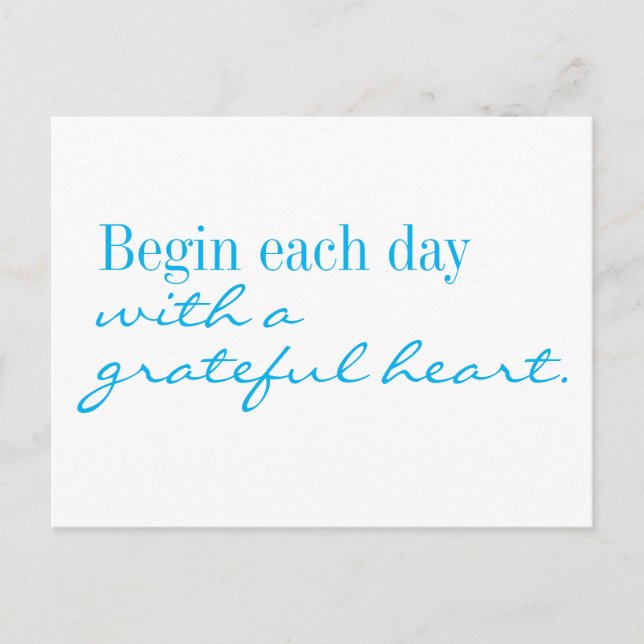 Grateful Heart Motivational Postcard (Front)