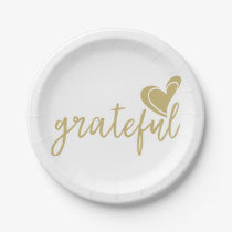 grateful heart paper plates