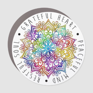 Grateful Heart Peaceful Mind Restful Soul Car Magnet