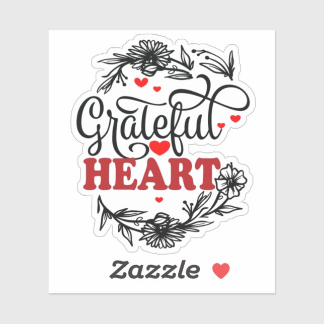 GRATEFUL HEART STICKER (Sheet)
