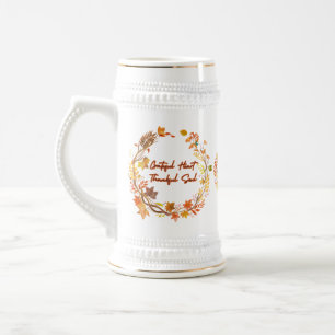 Grateful Heart Thankful Soul  Beer Stein