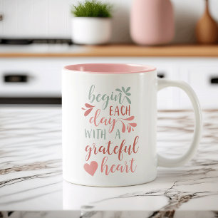 Grateful Heart Two-Tone Coffee Mug