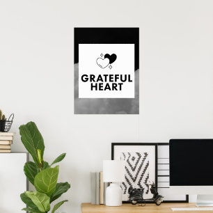 Grateful Heart. Wall Art. Poster